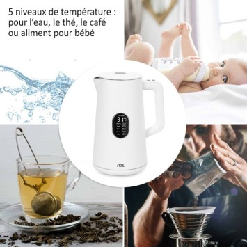 Bollitore bianco con temperatura regolabile KG2100-1- 1,5 L- ADE