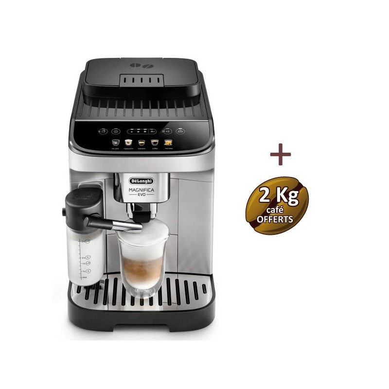 Magnifica EVO ECAM 290.61.SB DELONGHI 2 YEARS WARRANTS + 2 kg of coffee offered