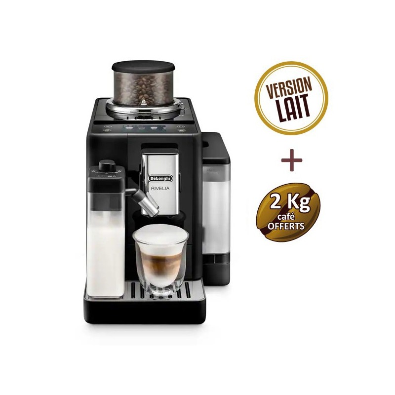 DELONGHI RIVILIA BLACK 4455.B Garanzia di 3 anni + 2 kg di caffè Offerto