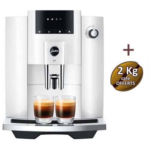 E4 Piano White 15433 Jura Coffee Machine + 2 kg di caffè Offerto