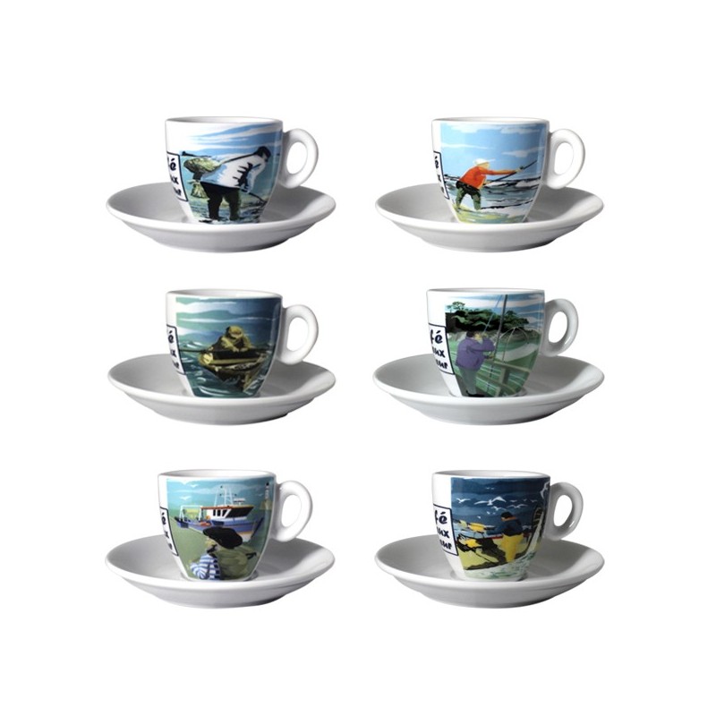 Set di 6 tazze di caffè - 10 CL - Café du Vieux Fisherman