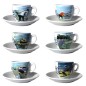 Set of 6 coffee cups - 10 cl - Café du Vieux fisherman