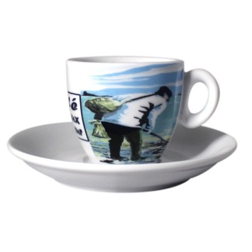 Set of 6 coffee cups - 10 cl - Café du Vieux fisherman