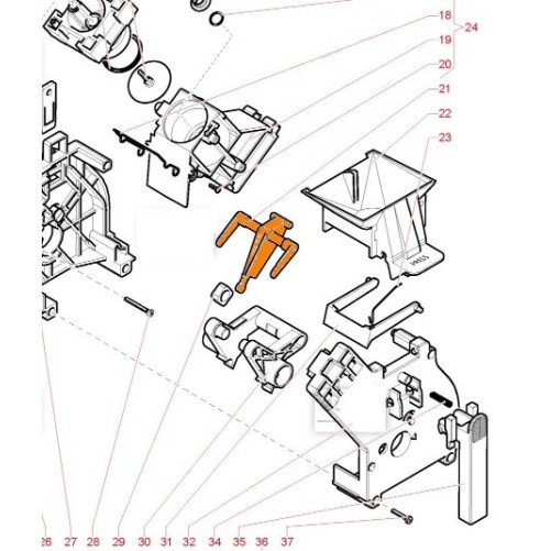 Biellette de groupe café noire 11003078 / 996530001452 - SAECO PHILIPS