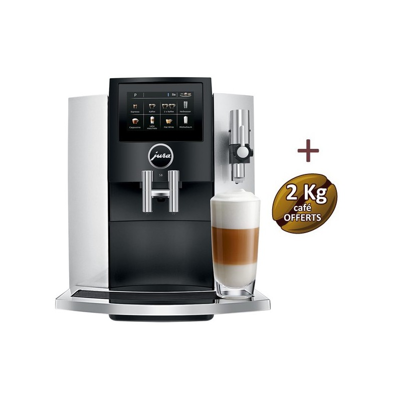 Machine à café S8 Moonlight Silver 15382 - JURA + 2 Kg de café OFFERTS