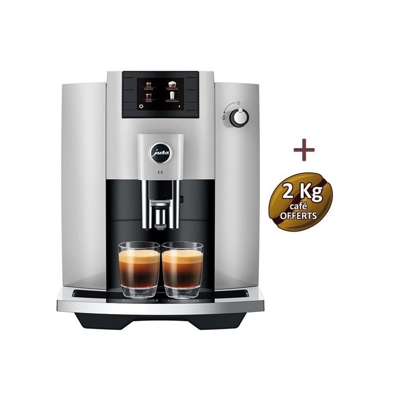 Machine à café E6 Platine (EC) 15440 - JURA + 2 Kg de café OFFERTS