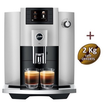 E6 Platinum Coffee Machine (EC) 15440 - Giura + 2 kg di caffè Offerto