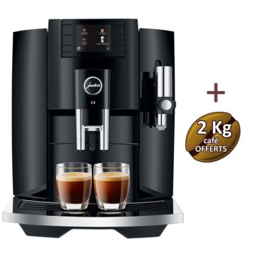 E8 Piano Black Coffee Machine (EB) 15355 - Giura + 2 kg di caffè Offerto