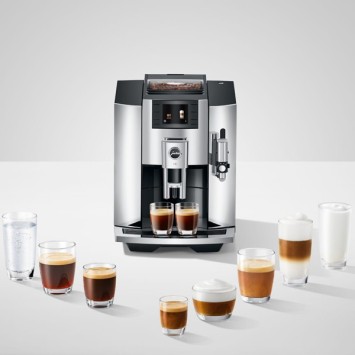 Machine à café E8 Chrome (EB) 15363 - JURA (4 x 250g de café offerts)