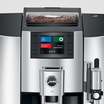 E8 Chrome Coffee Machine (EB) 15363 - Giura + 2 kg di caffè Offerto