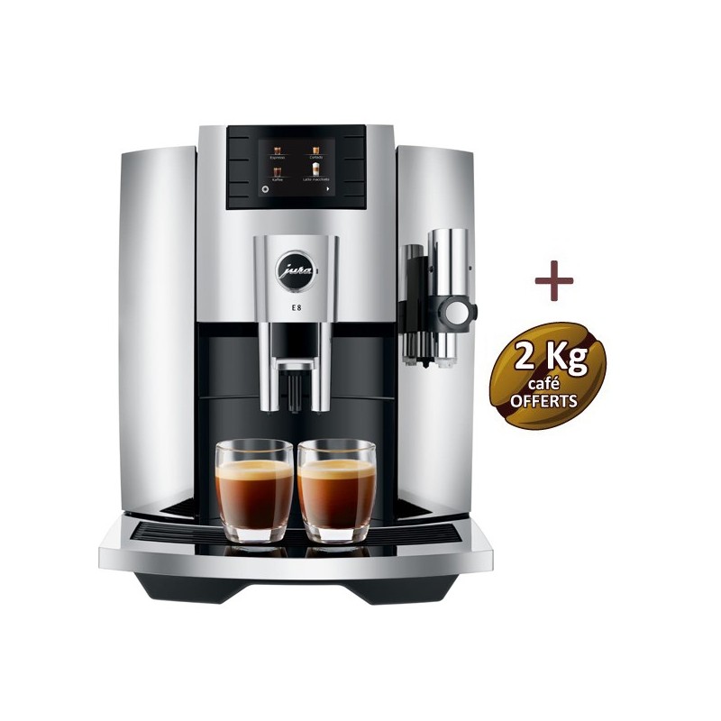 Machine à café E8 Chrome (EB) 15363 - JURA + 2 Kg de café OFFERTS