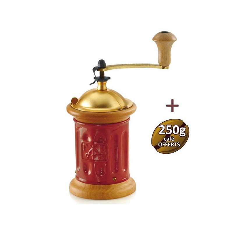 Moulin à café MC13RED - F32600 - TRE SPADE + 250g de café OFFERTS