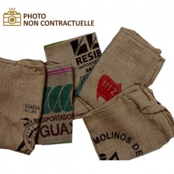 Lot de 5 sacs à café en toile de jute