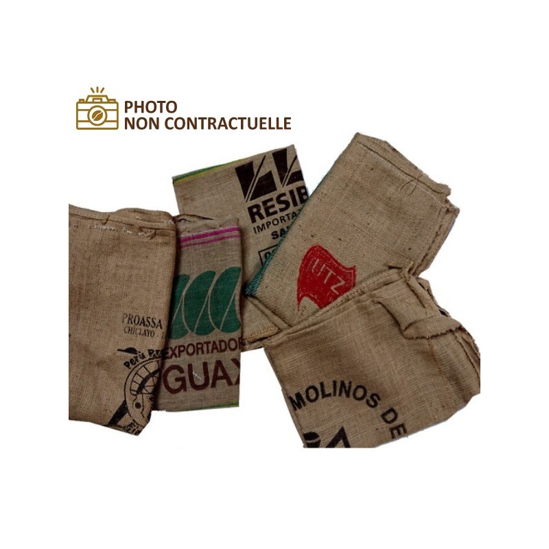 Set of 5 jute canvas coffee bags Set of 5 jute canvas coffee bags
