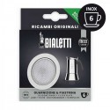 Set de 1 joint + 1 filtre cafetière INOX 6 Tasses - BIALETTI