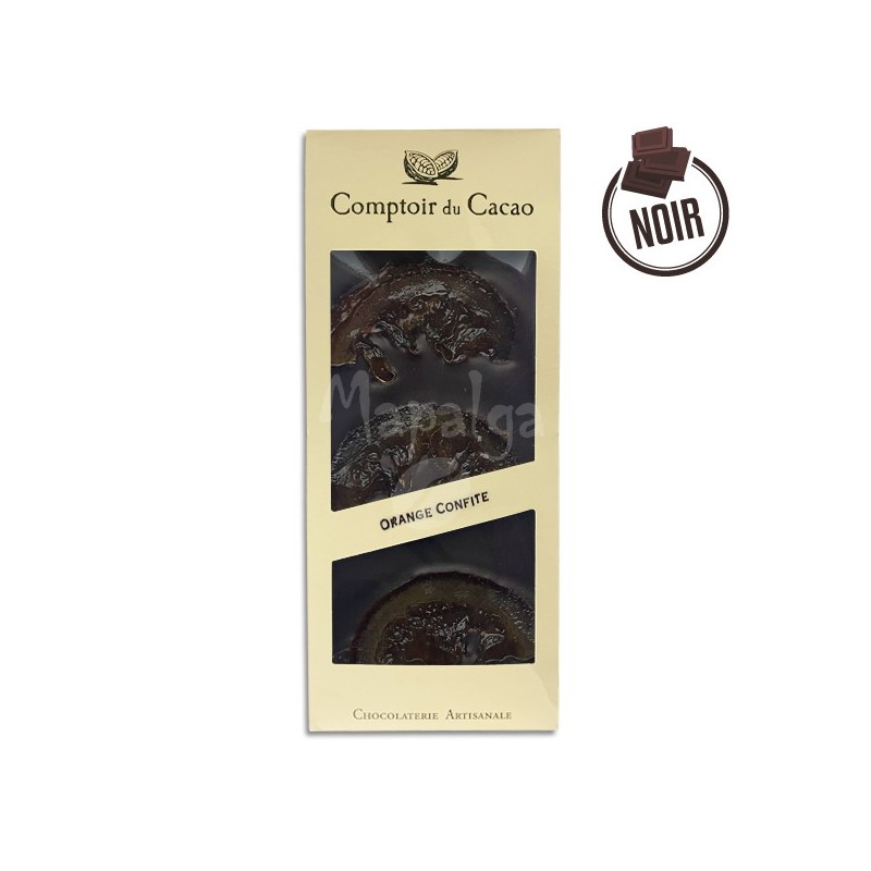Controllo arancione di cioccolato fondente - 90G - Le comptoir du cacao