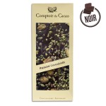 Tablette chocolat noir Pistaches caramélisées - 90g - LE COMPTOIR DU CACAO