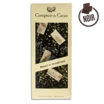 Tablette chocolat noir Nougat de Montélimar - 90g - LE COMPTOIR DU CACAO
