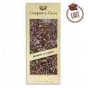 Tablette chocolat au lait Eclats de cookies - 90g - LE COMPTOIR DU CACAO