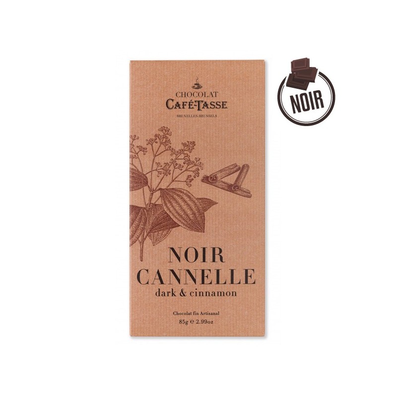 Compressa di cioccolato fondente e cafe-tasse cannella 85g