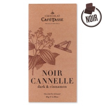 Compressa di cioccolato fondente e cafe-tasse cannella 85g