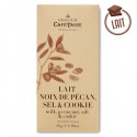 Tablette chocolat au lait noix de pécan sel & cookie 85g - CAFE-TASSE