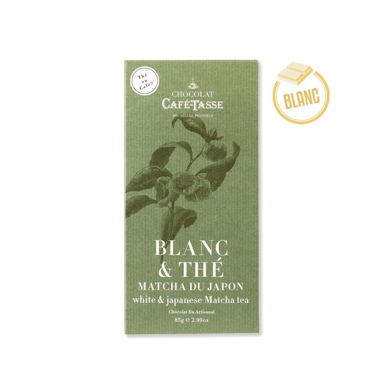 White chocolate and tea tablet matcha cafe 85g