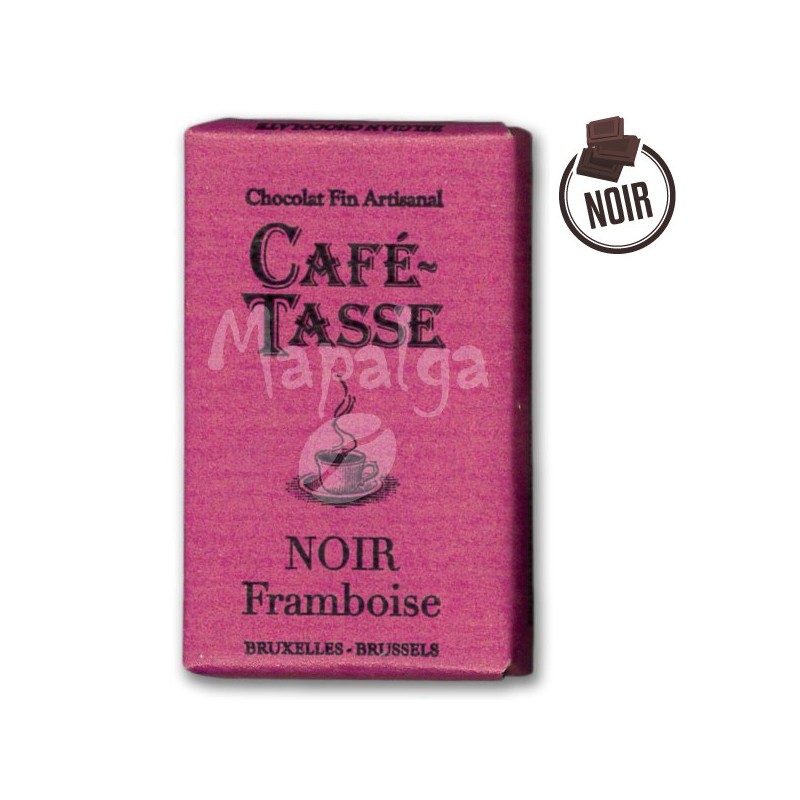 Tablette chocolat NOIR FRAMBOISE 9g - CAFÉ TASSE