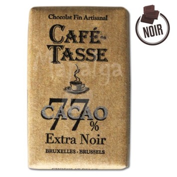 Tablette chocolat extra noir 77% cacao 9 g - CAFE TASSE