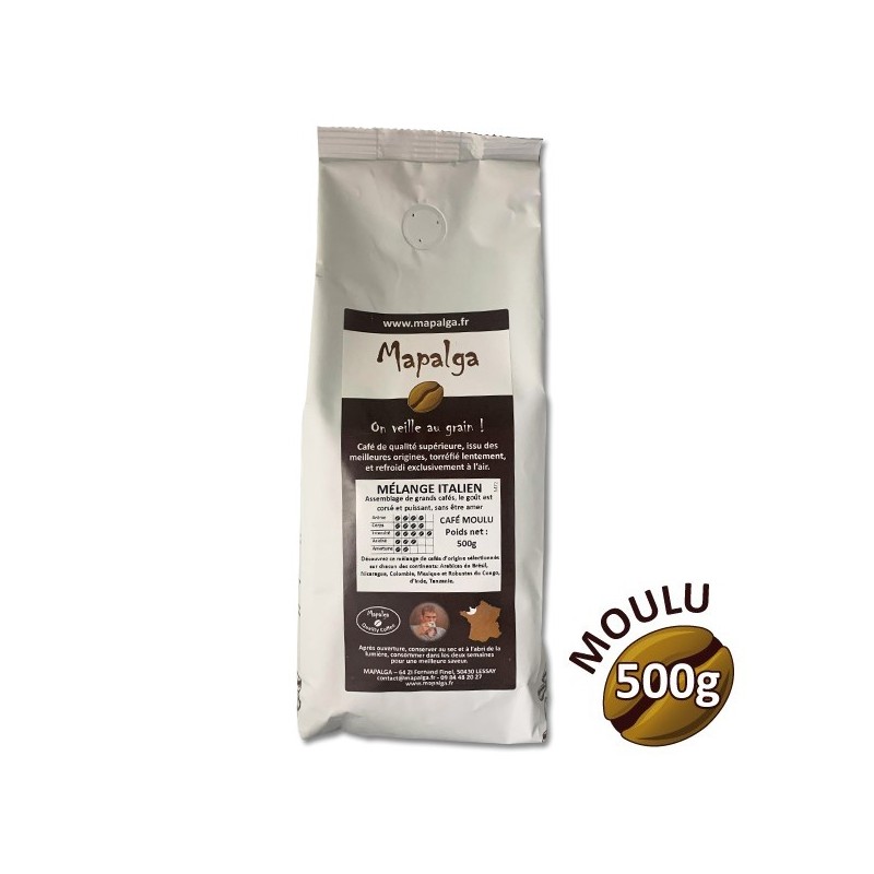 Café moulu MÉLANGE ITALIEN - 500g - MAPALGA