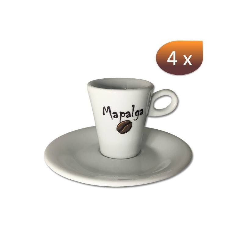 Tasse et sous tasse 7 cl x 4 - MAPALGA