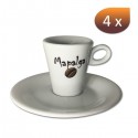 Tasse et sous tasse 7 cl x 4 - MAPALGA