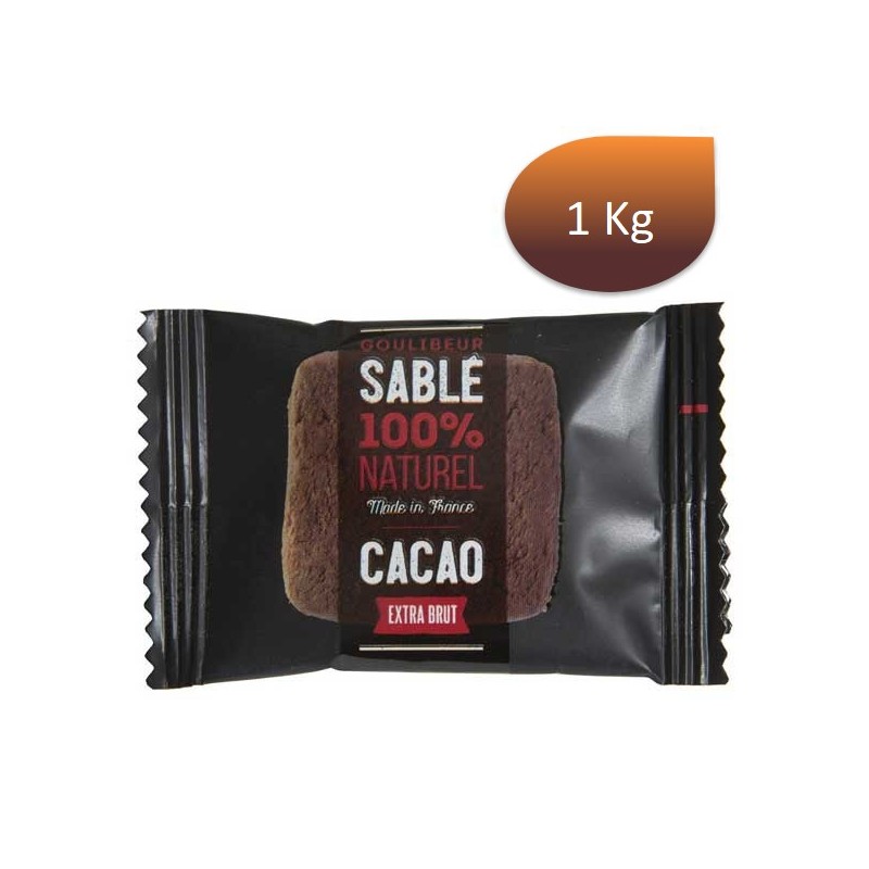 6g di pasta frolla di cacao avvolta individualmente - 1 kg - goulibeur