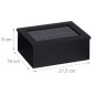 Black tea box 6 compartments - Relaxdays