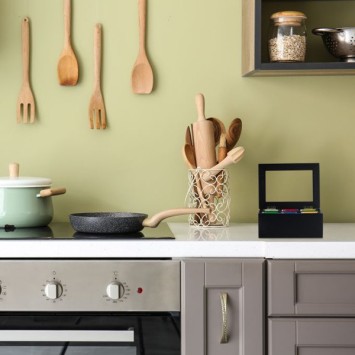 Black tea box 6 compartments - Relaxdays