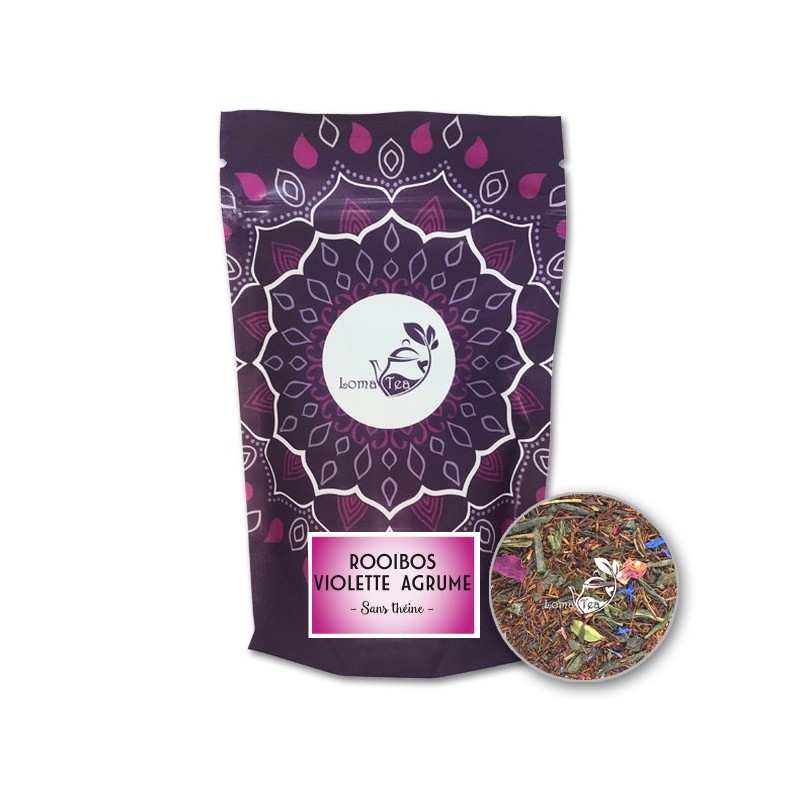 Rooibos VIOLETTE AGRUMES VRAC 100g - LOMATEA