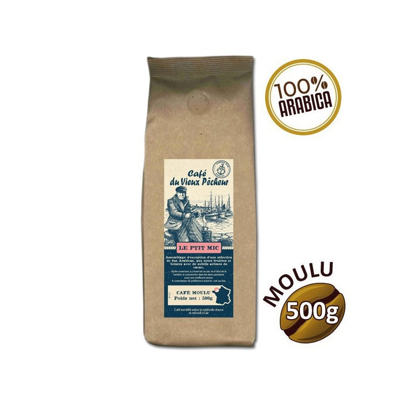Coffee Molded Le Ptit MIC 500g - Café du Vieux Fisherman Coffee Molded Le Ptit MIC 500g - Café du Vieux Fisherman