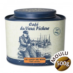 Boîte métal café moulu LE LOUP DE MER 500g - CAFÉ DU VIEUX PÊCHEUR