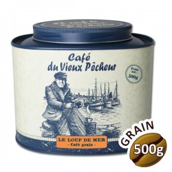 Boîte métal café grain LE LOUP DE MER 500g - CAFÉ DU VIEUX PÊCHEUR