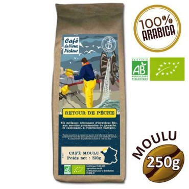 Molded coffee 100% Arabica Organic fishing return 250g - Coffee of old fisherman