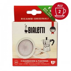 Set de 3 joints + 1 filtre cafetière aluminium 2 Tasses - BIALETTI