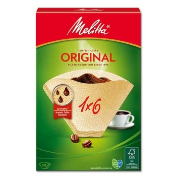 Melitta original 1x6 40 units coffee filters