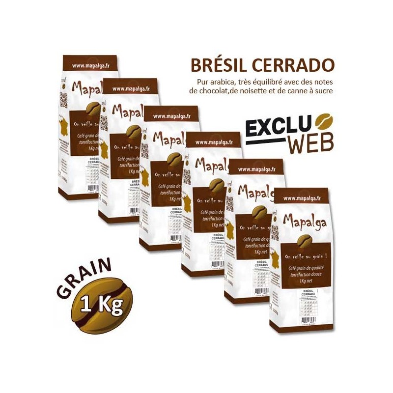 Pacchetto X 6 Café Grain Brasile Cerrado - 1 kg - Mapala