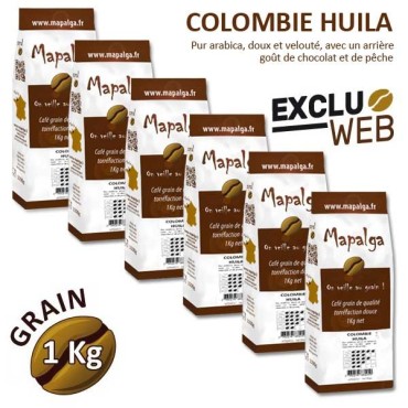 Pacchetto X 6 Café Grain Colombie Huila - 1 kg - Mapala