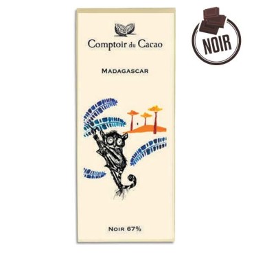 Black chocolate tablet Madagascar 67% - 80g - Le Comptoir du Cocoa