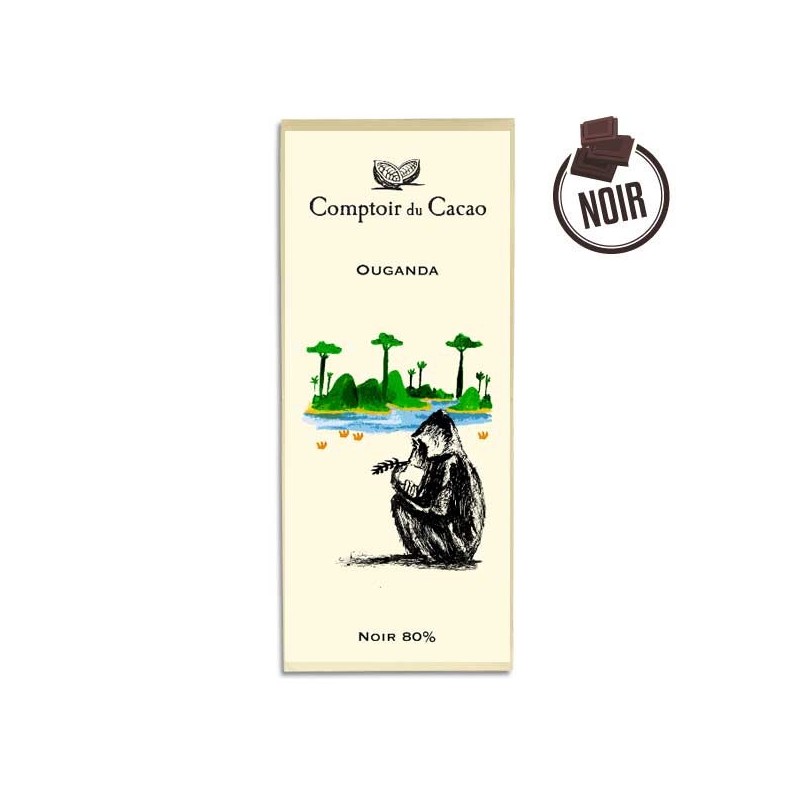 Uganda Chocolate Dark Tablet 80% - 80g - Le Comptoir du Cocoa