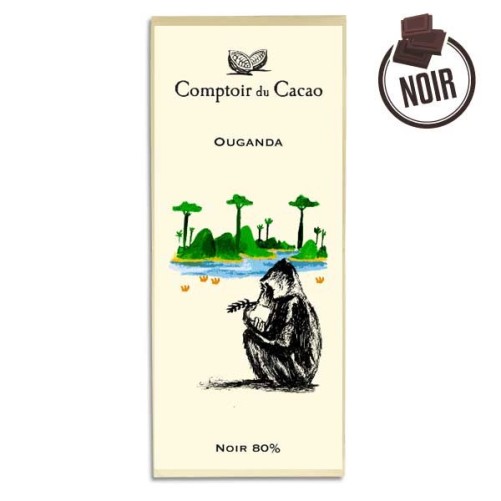 Uganda Chocolate Dark Tablet 80% - 80g - Le Comptoir du Cocoa