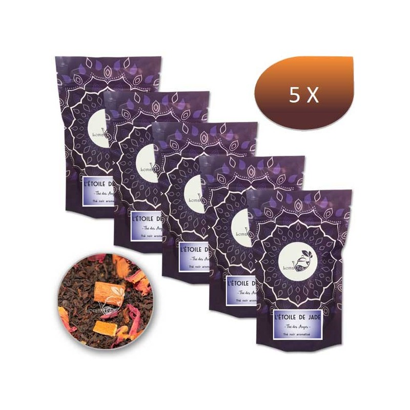 Pack X 5 Black tea The Jade Lomatea Bulk 100g star
