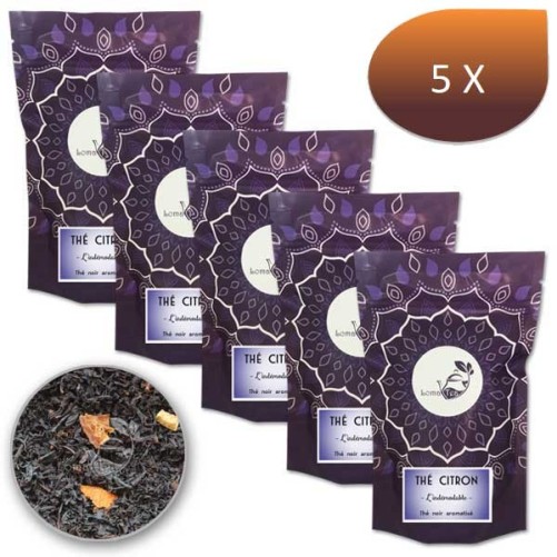 Pack X 5 Black Lemon Lomatea Bulk 100g tea pack