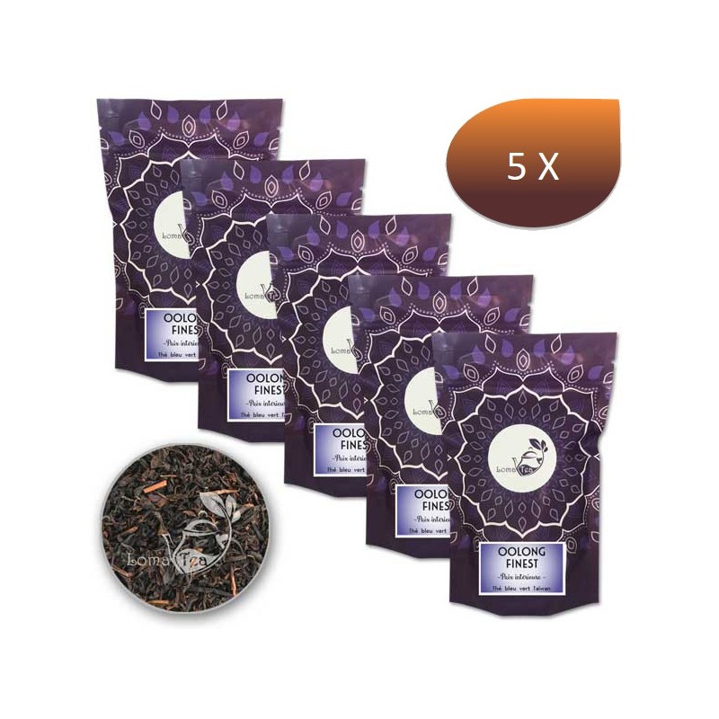 Pacchetto x 5 tè nero oolong migliore lomatea sfuso 100g